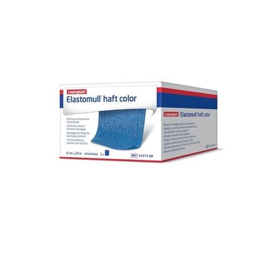 Elastomul®l haft color Fixierbinde 4 m x 8 cm blau