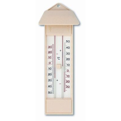 Maxima-Minima-Thermometer mit Dach beige
