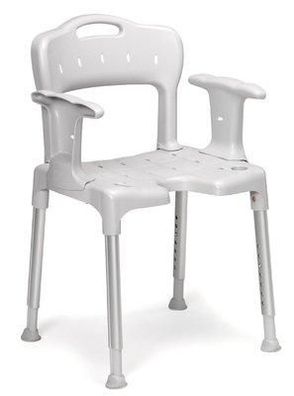 Duschstuhl Swift grau mit Armlehnen