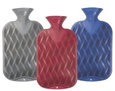 Wärmflasche Karo-Halblamelle saphir