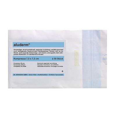 aluderm Kompressen 7,5 x 7,5 cm 50 Stück