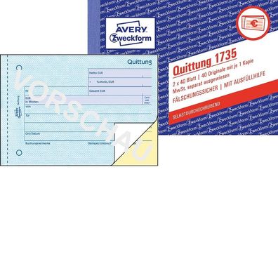 Avery Zweckform Quittung DIN A6