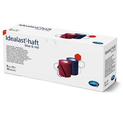Idealast®-haft Color blau/rot 8 cm x 4 m 10 Stück