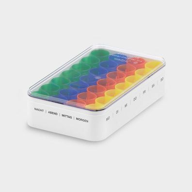 Wochendispenser melipul 7x4 mit 28 Bechern und Stapeldeckel