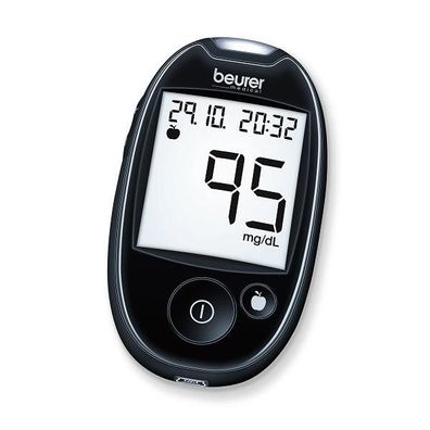 Beurer Blutzuckermessgerät GL44 Set mg/dl black