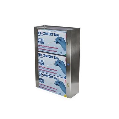 Handschuhboxenhalter Edelstahl für 3 Boxen