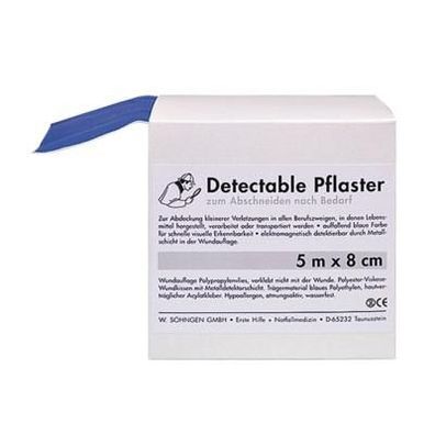 Pflasterverband detectable 5m x 8cm