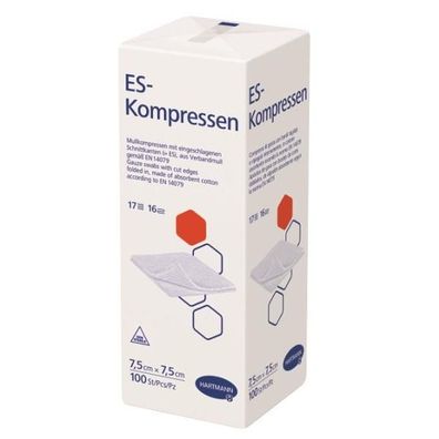 ES-Kompressen unsteril 7,5 x 7,5 cm 16-fach 100 Stück