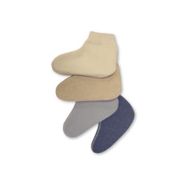Bettschuhe 50 % Angora mit Rutschstoppern Größe M natur