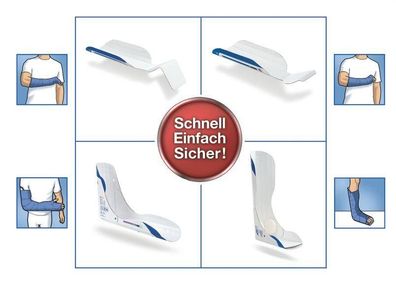 Delta-Xpress Fertigschiene Handgelenk Größe M im Polybeutel