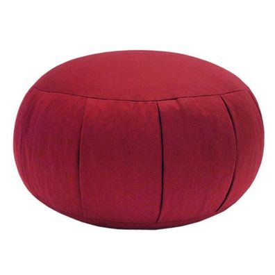 Meditationskissen Zafu Classic Dinkelfüllung Bezug weinrot