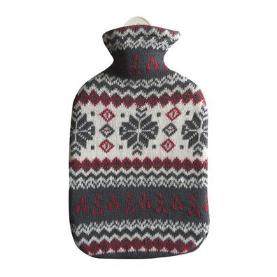 Wärmflasche mit Strickbezug 2 L Flocke