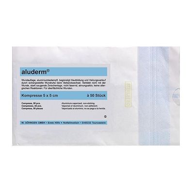 aluderm Kompresse 5,0 x 5,0 cm 50 Stück