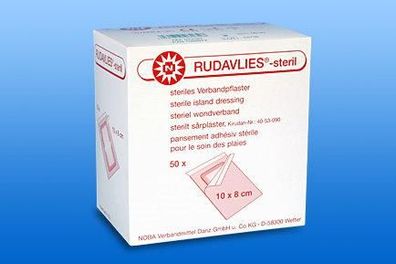 Rudavlies steril Wundschnellverband 10 x 8 cm 50 Stück