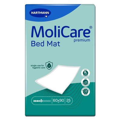 MoliCare Premium Bed Mat 60 x 90 cm 5 Tropfen 25 Stück