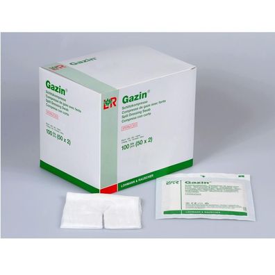 Gazin Schlitzkompressen steril 7,5 x 7,5 cm 50 x 2 Stück