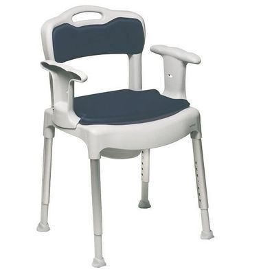 Toilettenstuhl Swift mit Softlehne/-sitz und Becken