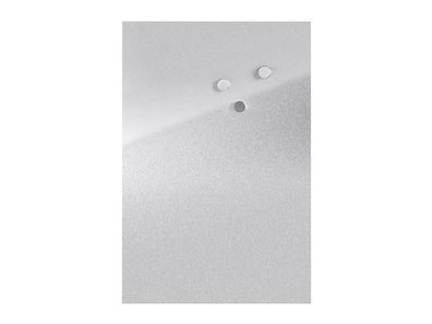 ZELLER Present Magnettafel Edelstahl mit 3 Magneten 40x60cm