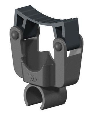 Stockhalterklemme mit Kunststoff-Schelle 25 mm
