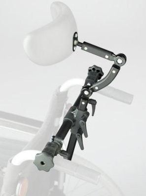 Kopfstützenhalter für Schiebegriff Alu 25 mm schwarz