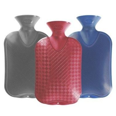 Wärmflasche mit Halblamellen anthrazit 2 Liter