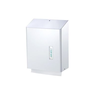 Papierhandtuchspender Omega Edelstahl weiß 500 Tücher