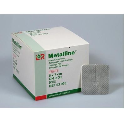 Metalline Drain-Kompresse 6 x 7 cm steril 50 Stück
