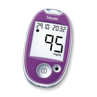 Beurer Blutzuckermessgerät GL44 Set mg/dl purple