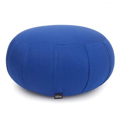 Meditationskissen Zafu Classic Dinkelfüllung Bezug blau