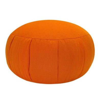 Meditationskissen Zafu Classic Dinkelfüllung Bezug orange