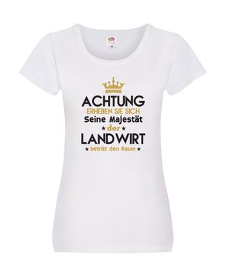 Seine Majestät Landwirt | Bauer | Landwirtschaft Damen Shirt Weiß
