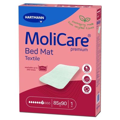 MoliCare® Premium Bed Mat Textile 1 x o. Flügel 85 x 90 cm