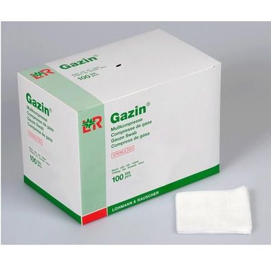 Gazin Kompressen steril 7,5 x 7,5 cm 8-fach 10 x 10 Stück
