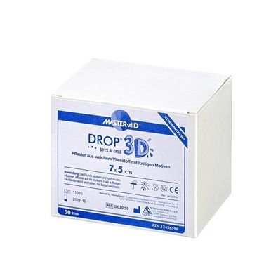 Drop 3D Boys & Girls Kinderpflaster 5 x 7 cm 50 Stück