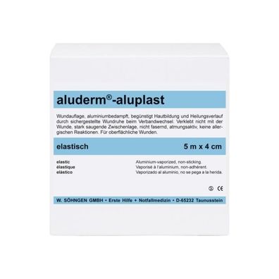 aluderm-aluplast elastisch Wundverbandpflaster 5 m x 4 cm