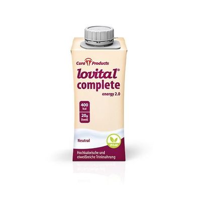 lovital complete energy 2.0 drink neutral vegan 6 x 200 ml