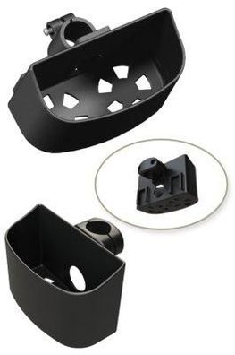 Stockhalter mit Kunststoff-Schale für 2 Stöcke 25 mm
