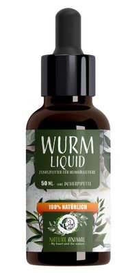 Nature Animal® Wurm Liquid - Entwurmungskur für Hunde, Katzen, Kaninchen & Geflügel