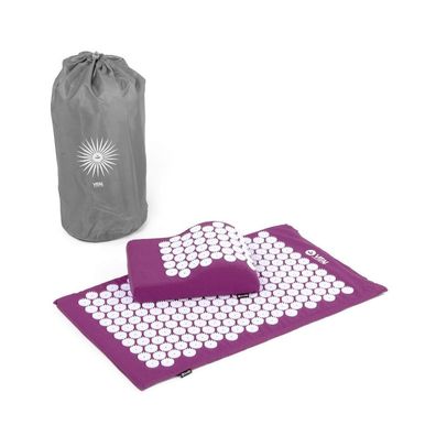 Set Vital Akupressurmatte und -kissen aubergine