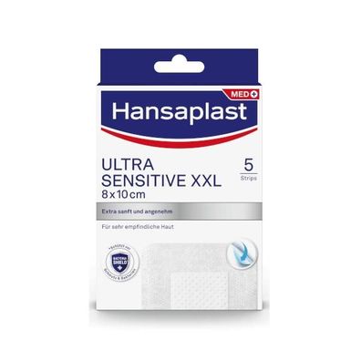 Hansaplast Ultra Sensitive XXL 8 x 10 cm 5 Stück