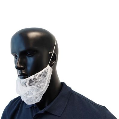 Bartmasken Vlies weiß 100 Stück