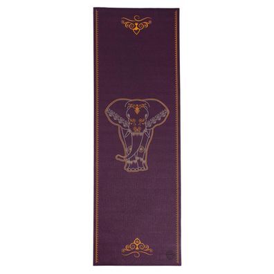 Yogamatte Leela Collection aubergine Motiv Big Elephant
