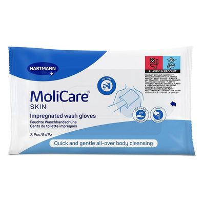 MoliCare Skin Reinigung Feuchte Waschhandschuhe 8 Stück