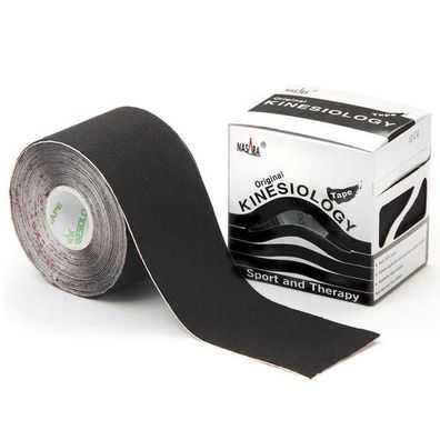 Nasara Kinesiologie Tape schwarz 5 cm x 5 m