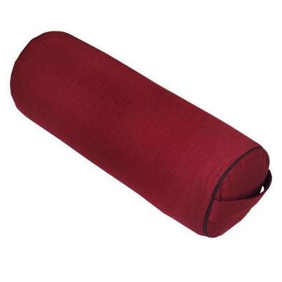 Yoga Bolster Classic Kapokfüllung weinrot