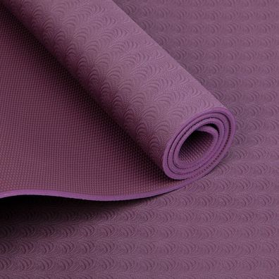 TPE Yogamatte LOTUS PRO aubergine/hellaubergine