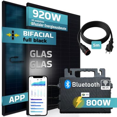 SUNNIVA® Balkonkraftwerk Bifazial 920W/800W mit Astro-Energy Wechselrichter