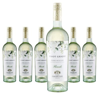6 x Cantine Casa Charlize Pinot Grigio Floreale Terre Siciliane IGP – 2024