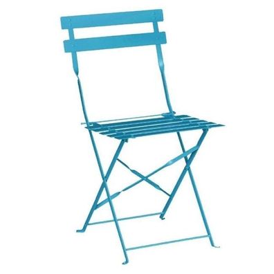 Frühling Garten Sommer Bolero Klappbare Terrassenstühle Stahl Azurblau