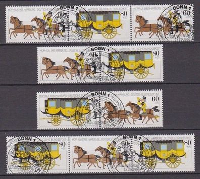 BRD 1985 gestempelt ESST Bonn MiNr. W Zd 5 - W Zd 8 Mophila ´85 Hamburg